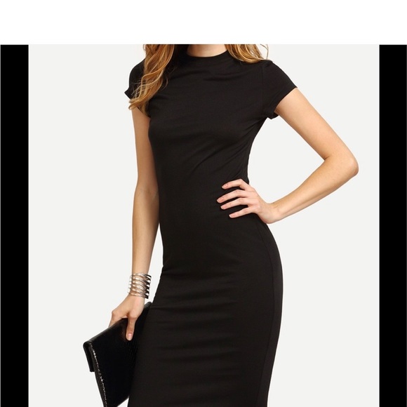 CAP SLEEVE SHEATH DRESS - Picture 4 of 8